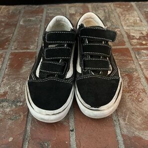 Vans Kids Black Velcro Skate Sneakers